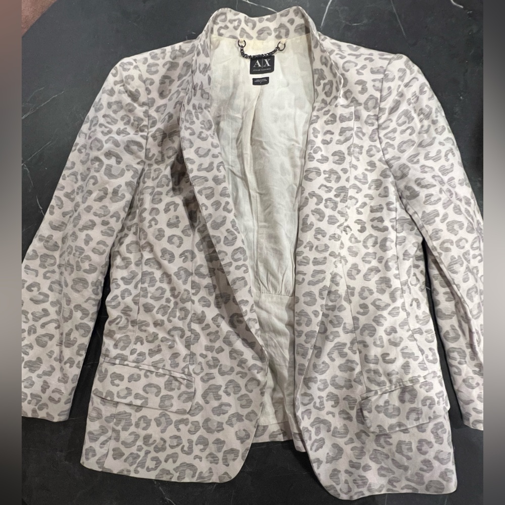 Armani exchange women’s cheetah blazer